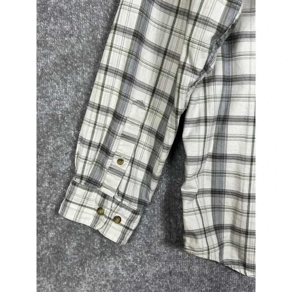 Eddie Bauer Button Down Shirt Mens‎ Size XL Tall Long Sleeve Plaid Pocket